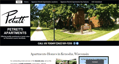 Desktop Screenshot of petrettiapartments.com
